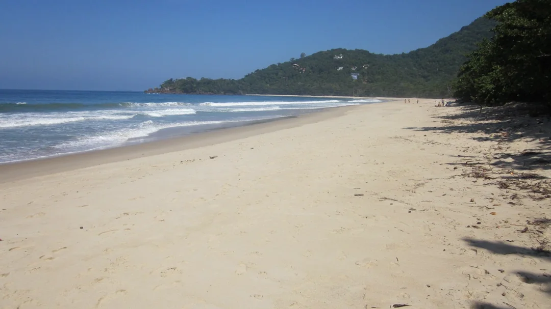 Faixa de areia da praia de Itamambuca, em Ubatuba (SP)